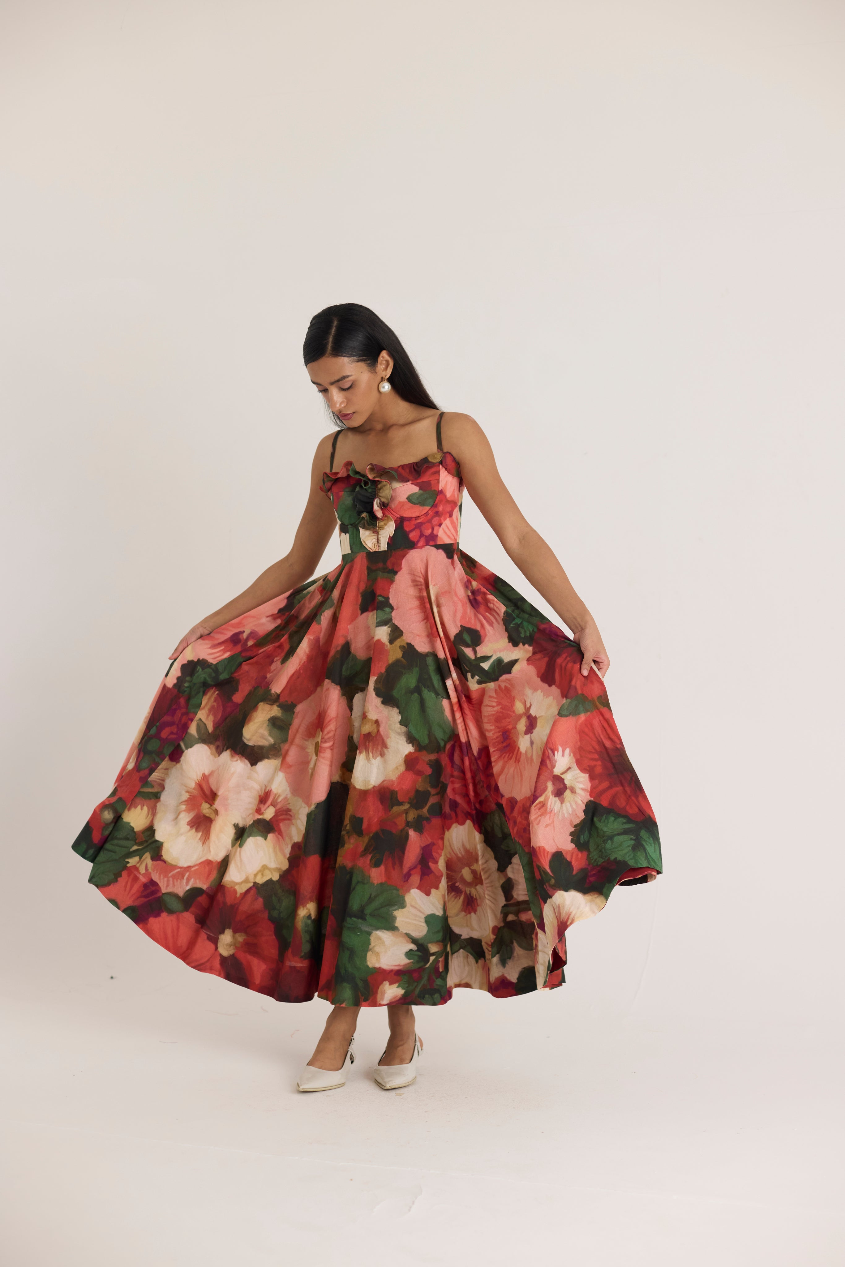 ◆Since Then◆ Scarlet frill long dress Scarlet frill long dress – SINCETHEN