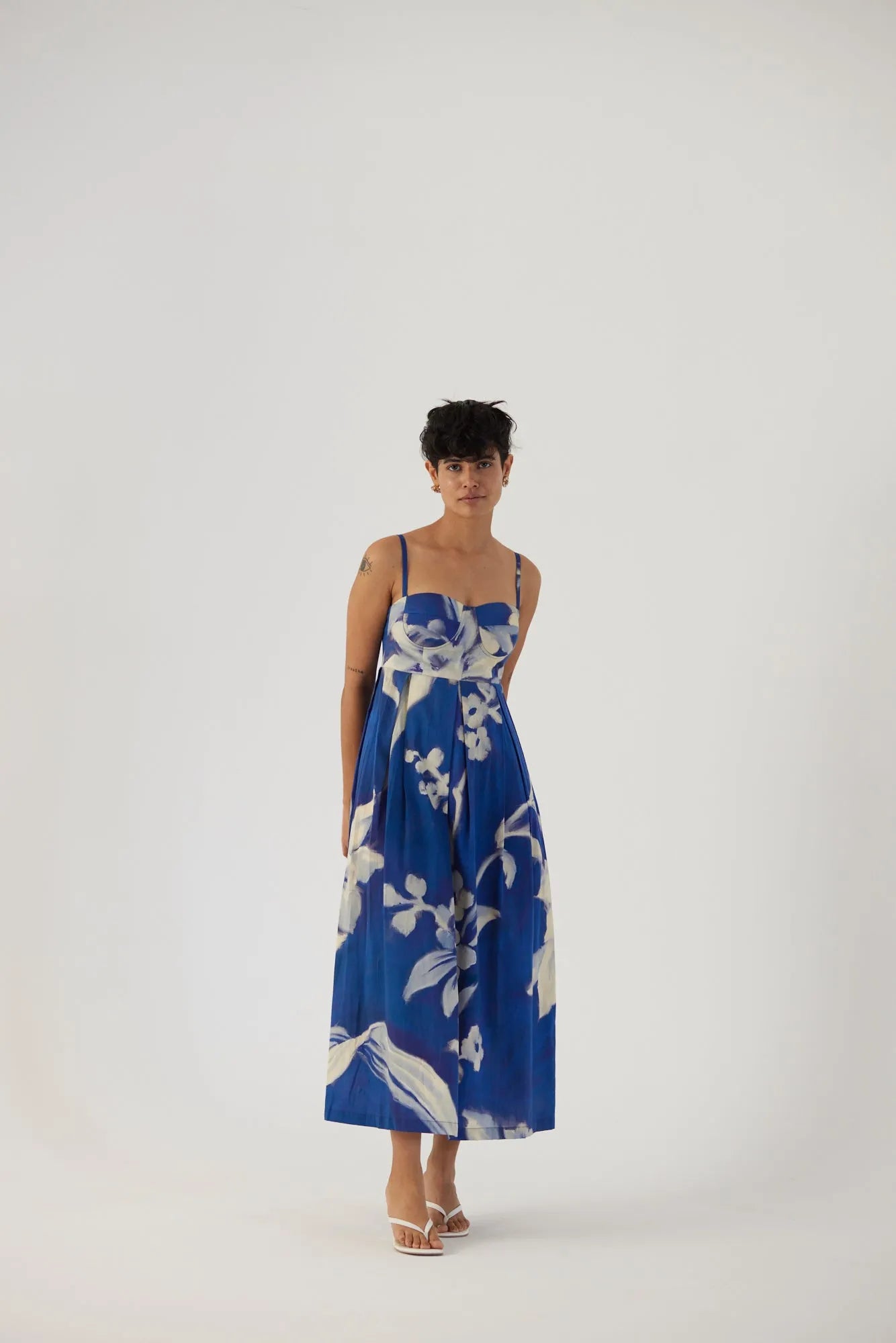 CHICORY BLUE BRALETTE DRESS - Yam India