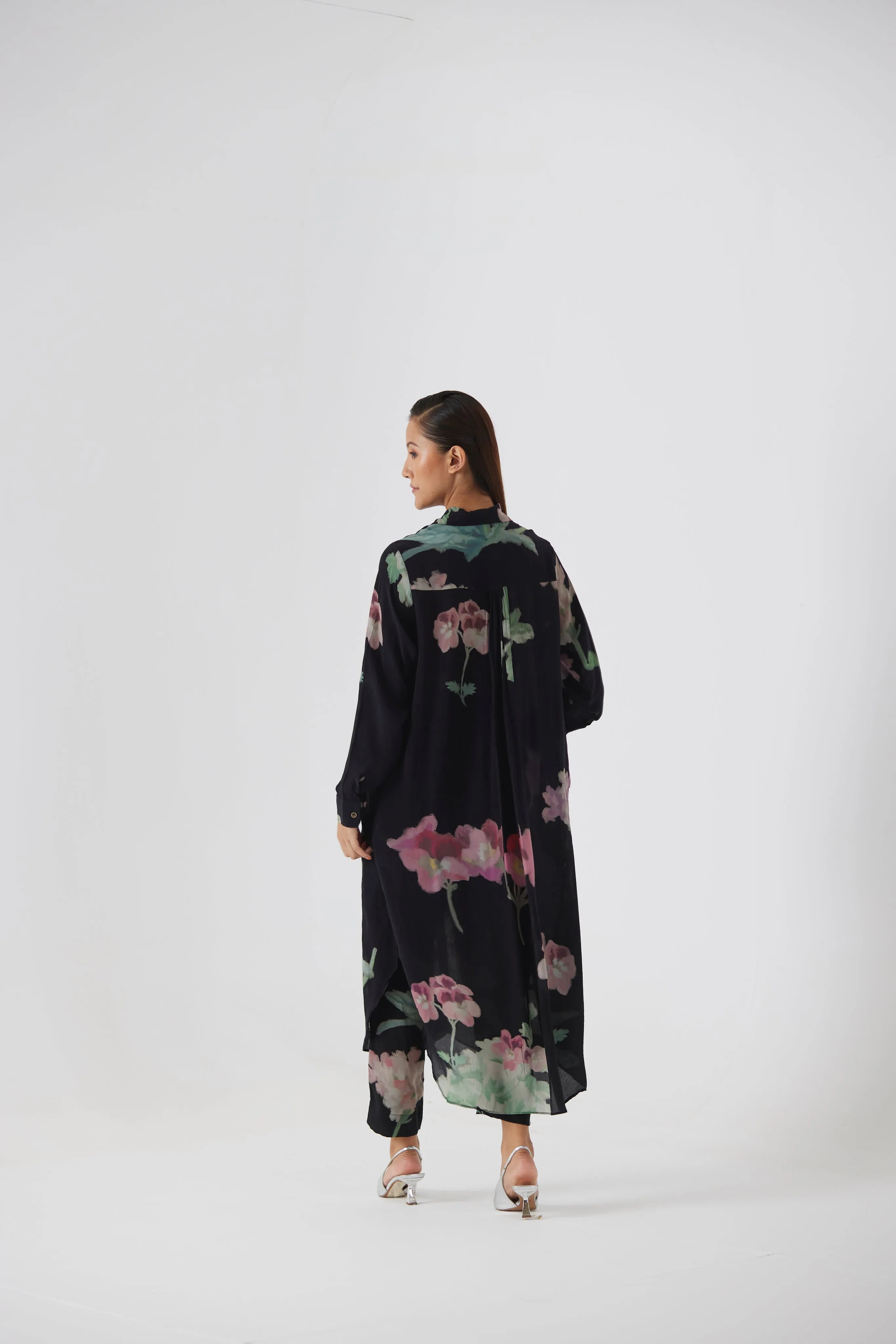 JULIET BLACK WRAP KURTA SET - Yam India