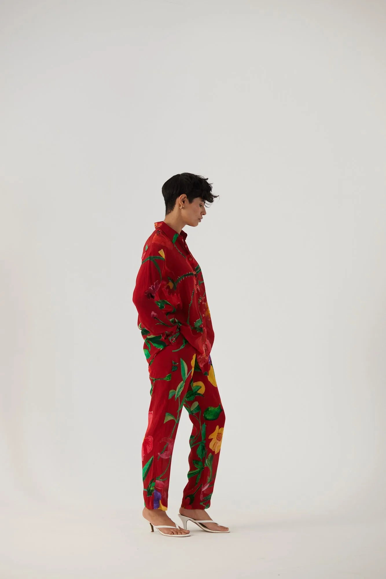 BIG BOTANICAL RED CO-ORD SET - Yam India