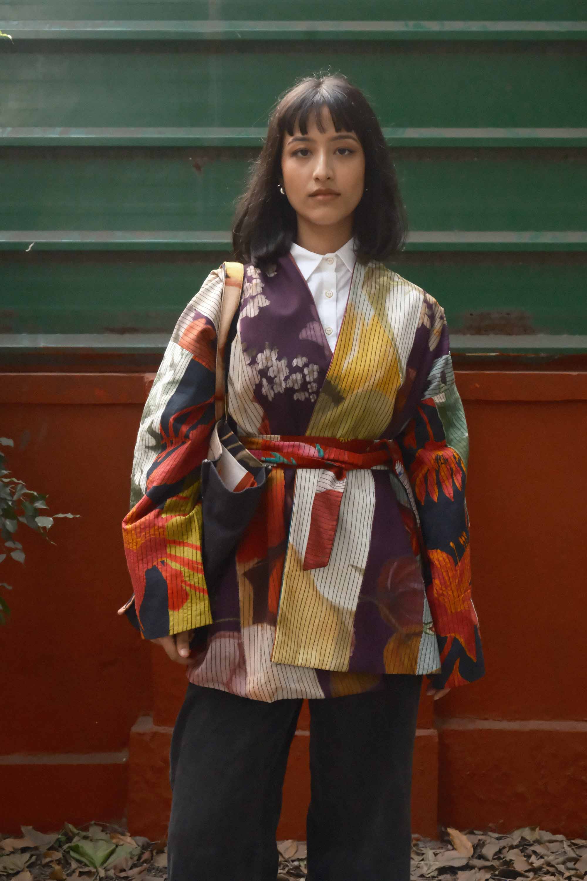 ジャケット・アウター ameri INDIA INDIA BLOCK PRINT JACKET Block Print Short Quilted Jacket Indian Handmade Reversible