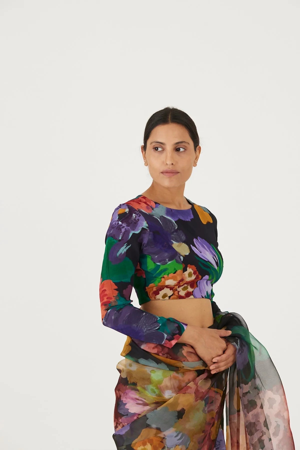 FARAH BLACK BLOUSE - Yam India