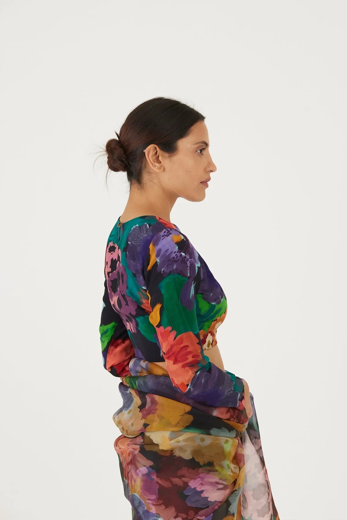 FARAH BLACK BLOUSE - Yam India