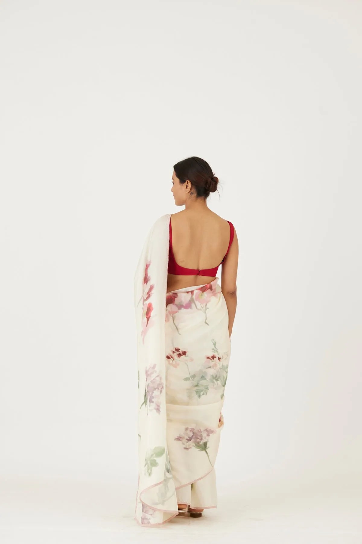 JULIET WHITE SAREE - Yam India