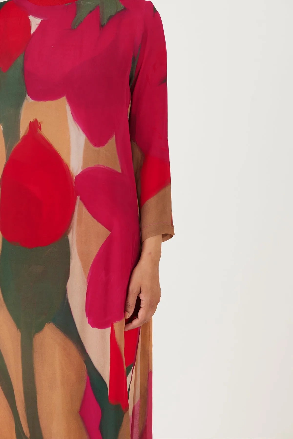 LEI LANI RED LONG KURTA SET - Yam India