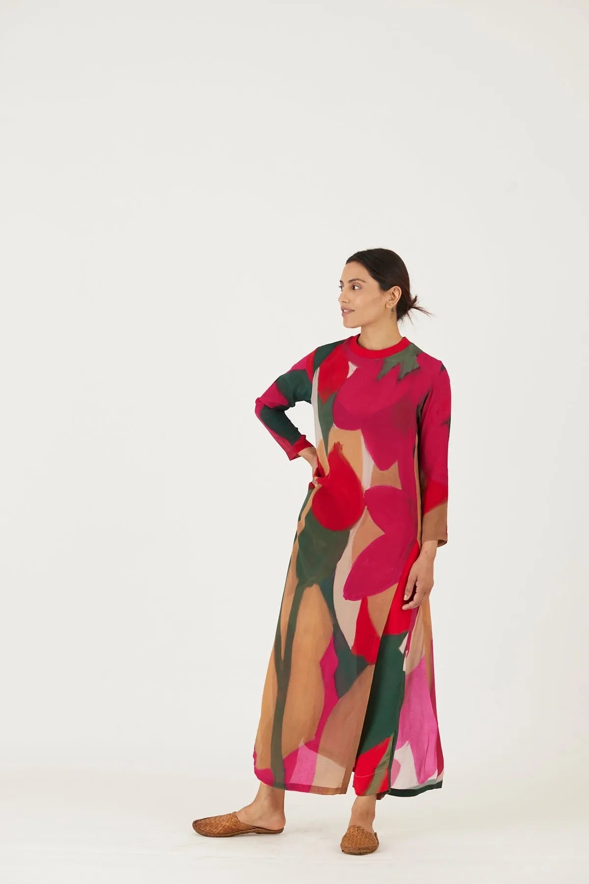 LEI LANI RED LONG KURTA SET - Yam India