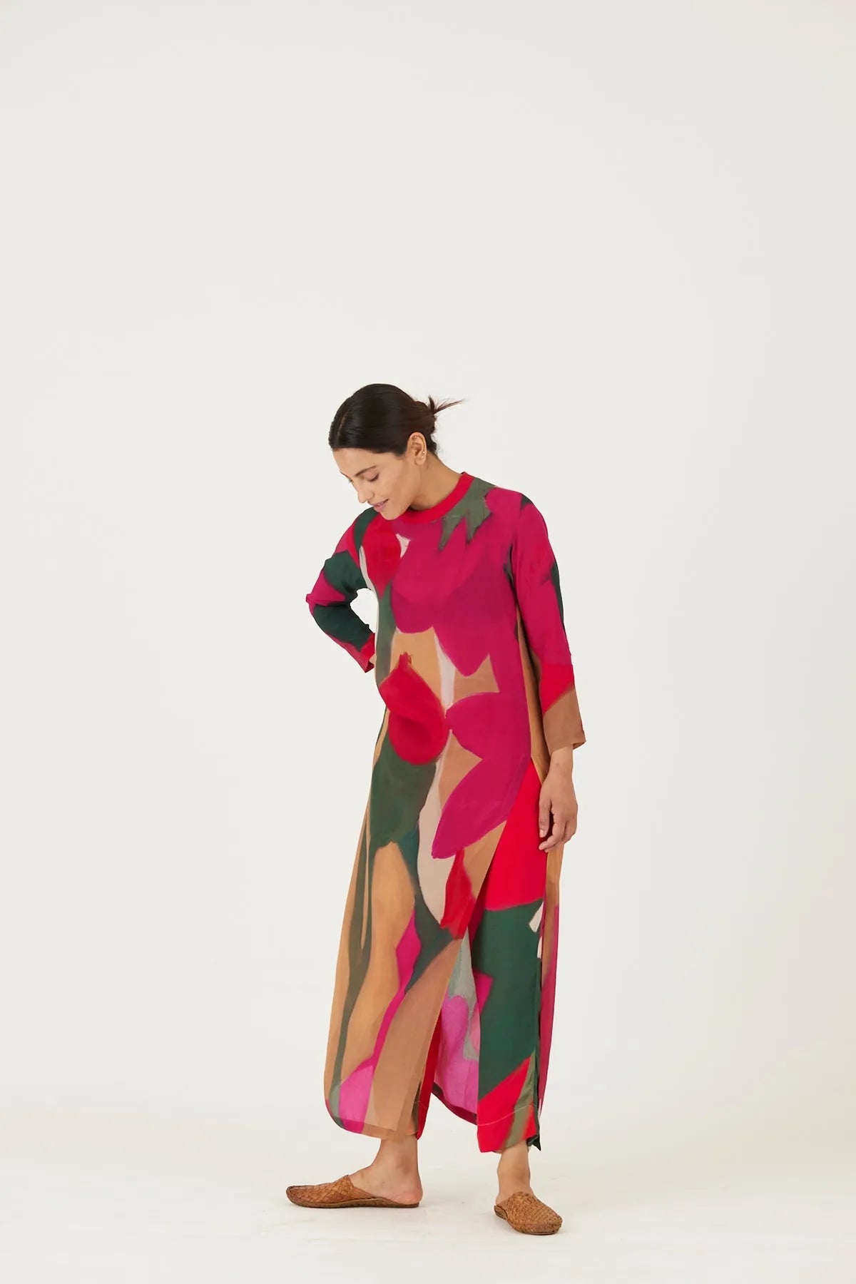 LEI LANI RED LONG KURTA SET - Yam India