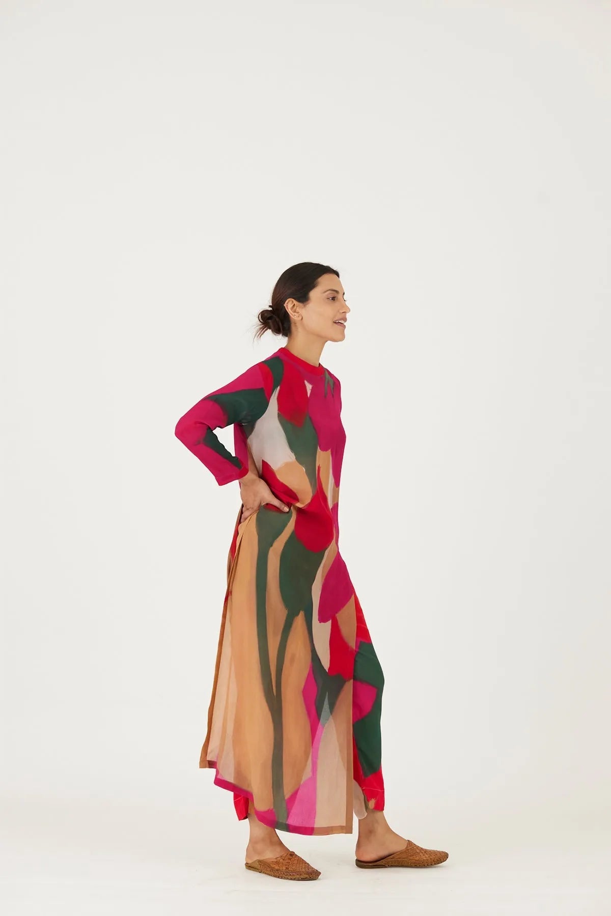 LEI LANI RED LONG KURTA SET - Yam India