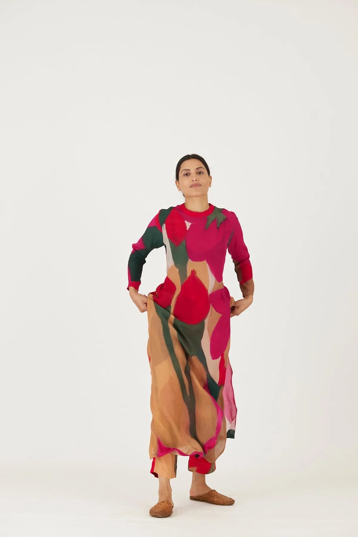 LEI LANI RED LONG KURTA SET - Yam India