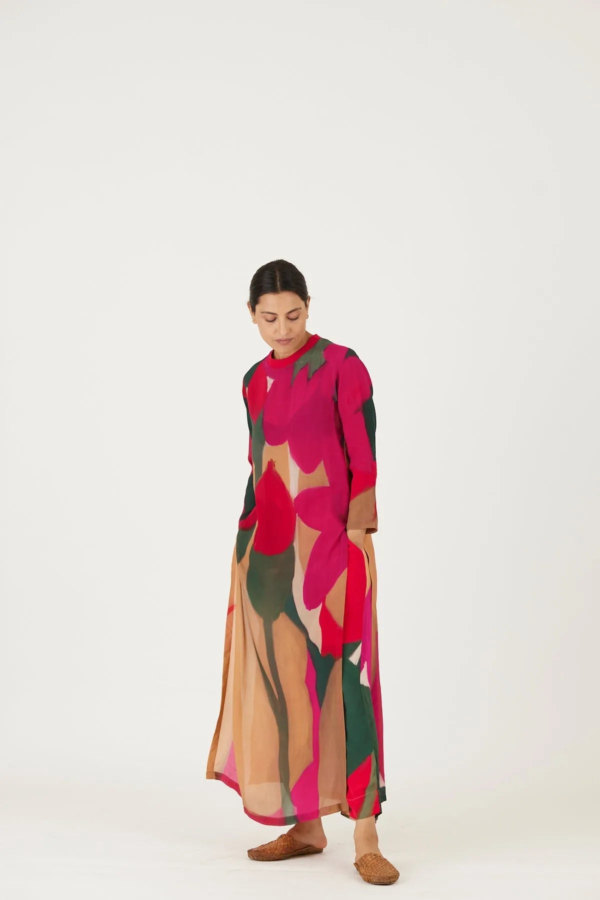 LEI LANI RED LONG KURTA SET - Yam India