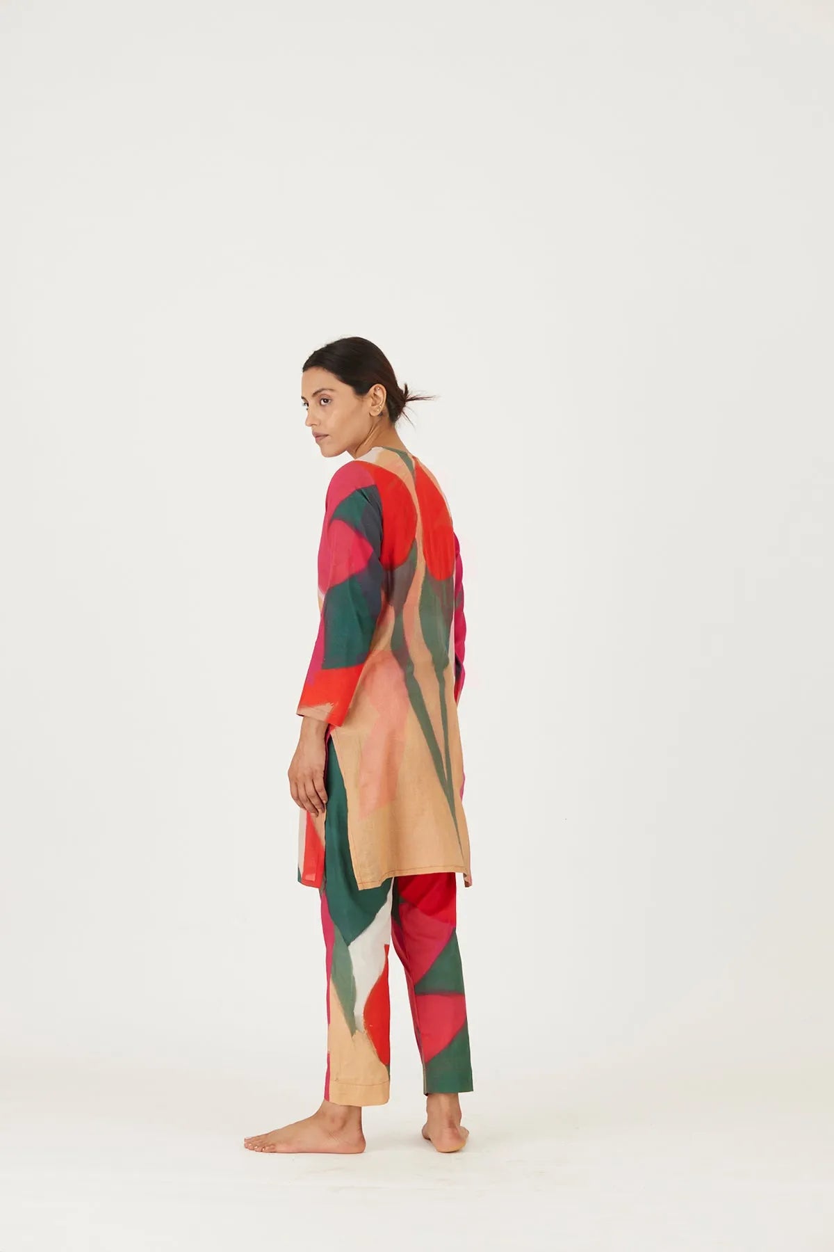 LEI LANI RED SHORT KURTA SET - Yam India