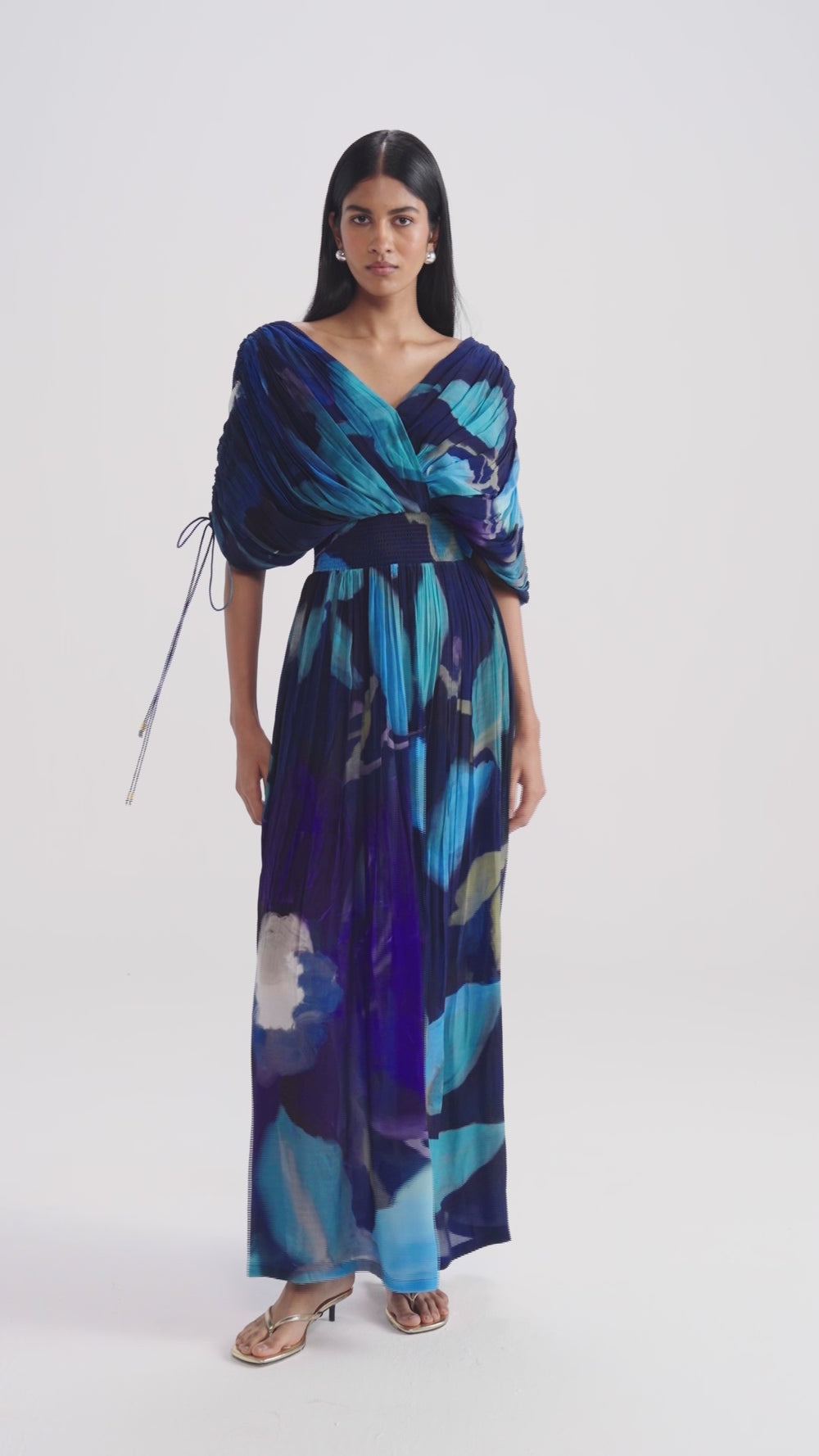 Blue Lagoon Draped Dress