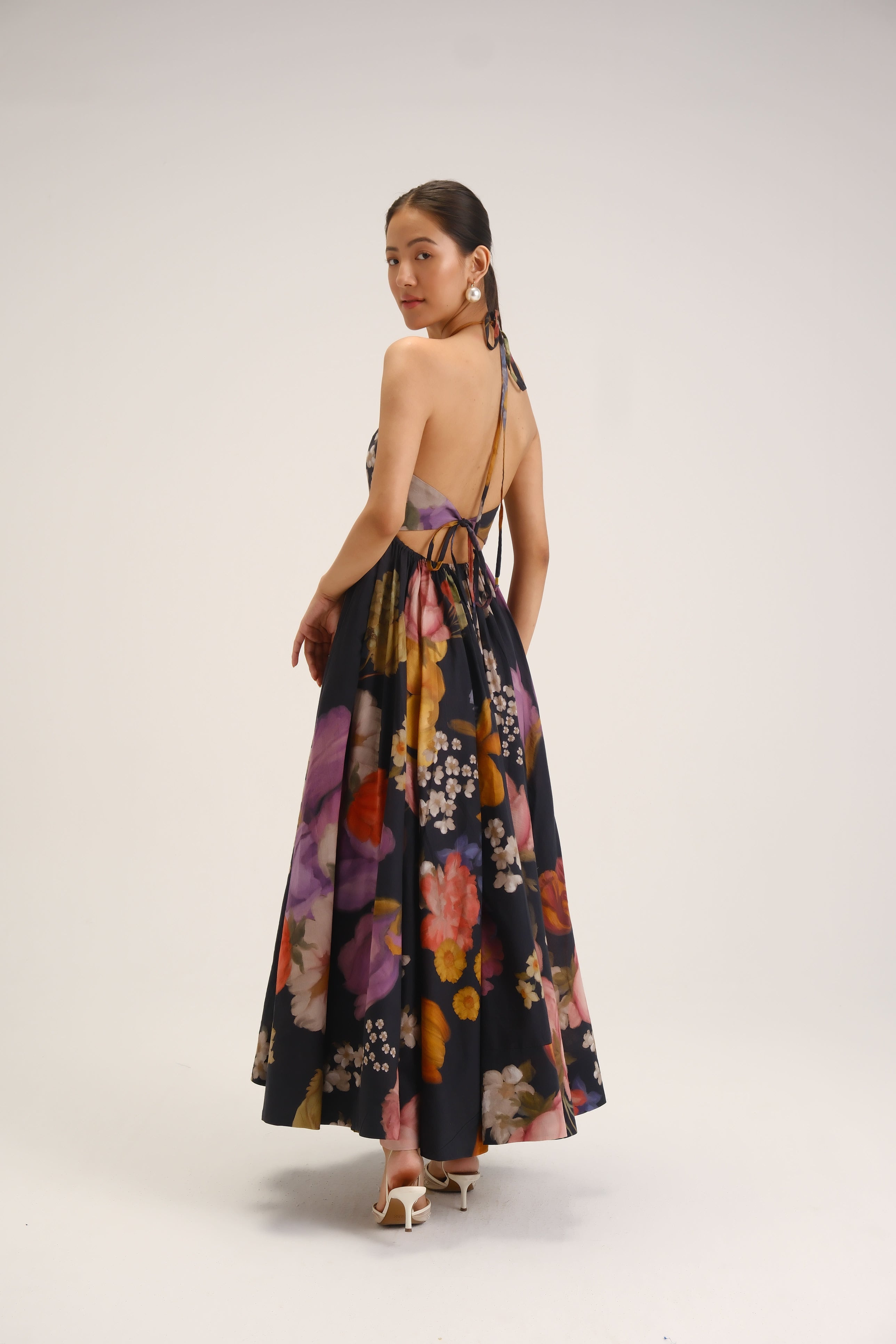 Glory Black Halter Neck Dress Yam India Glory Black Halter Neck Dress Yam India